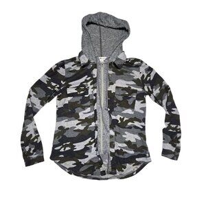 Eye Candy Camo Hoodie Shirt Jacket Full Zip‎ Long Sleeve - M